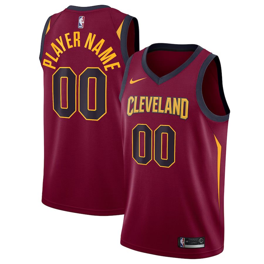 Men Cleveland Cavaliers Nike Maroon Swingman Custom NBA Jersey->customized nba jersey->Custom Jersey